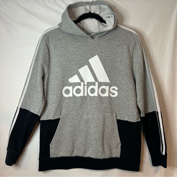 Adidas Gray and Black Pullover Hoodie - Picture 1 of 4